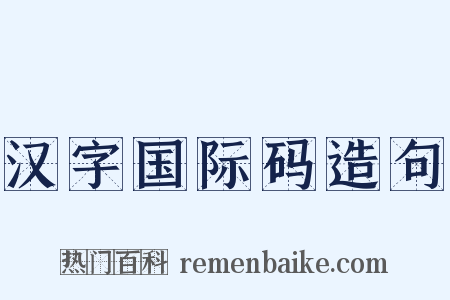 汉字国际码造句是什么意思的图片
